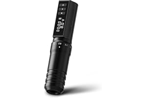 Tattoo Gun Wireless tattoo machine, 2400mAh Rotary Tattoo Machine with 6 stroke length Options, Pro Tattoo Guns with Motor Power reliable for all kinds of needles, ink-Kiss of Dragon