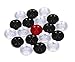 Chritmas Gift/Chritmas Sale Carrom Coin Made of Crystal Look PVC. Complete Set of 21 Attractive PVC Coins + 1 Premium Striker