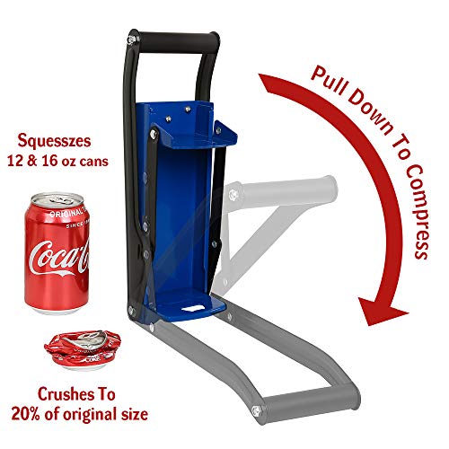 Metal Can Crusher 12 oz/ 16 oz/Smasher, Heavy Duty Large Metal Wall