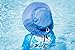 Toddler Boys Quick Dry Sun Protection Hat 50 UPF, Drawstring Adjustable, Stay-on (M: 6-24m, Blue)