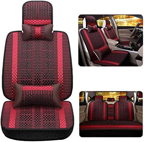 Lixiong カーシート クッション夏用車内用シートカバー プロテクタークッション 賜物 冷却パッドマット 通気性 滑り止め 自動車用品用 色 B ポリエステル 4つの様式 赤 さいず サイズ