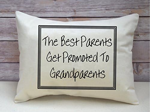 Pregnancy Reveal Announcement Pillow "The Best Parents Get Promoted to Grandparents"