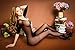 Womens Bodystocking Crotchless Bodysuit with Sleeves QandSweet Sexy Silk Stocking for Look Long, Black+Nude, One Size
