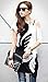 Relipop Women Batwing Sleeve Shirt Bohemian Long Tunic Tops Summer Blouse (Medium, Black and White)