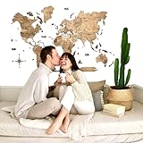 Enjoy The Wood 3D Wood World Map Wall Art Large