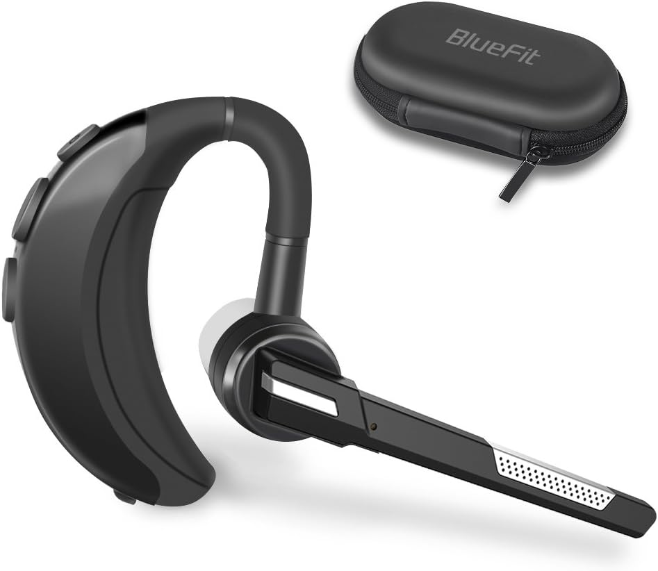 Bluetooth Headset Wireless Earpiece - Hands Free Headphones with Microphone for Driving Compatible with iPhone, Android Cell Phones