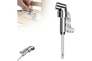 JUDUNA 105 Degree Right Angle Drill Adapter, 2025 New Right Angle Attachment Extension Power Screwdriver Drill Attachment, 1/4" Hex Shank Driver Angle Drill Attachment for Screwdriver Drill (Long)