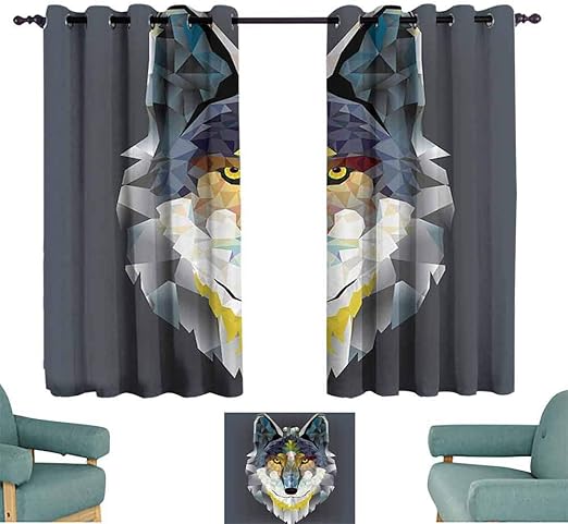 Amazon Com Diliteck Sliding Curtains Zoo Colorful Artistic