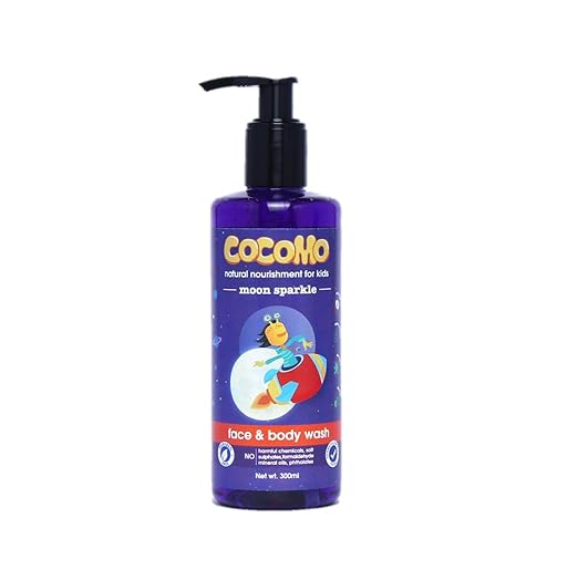 Cocomo Natural - Face & Body Wash for Kids - No Parabens & Sulphates - Moon Sparkle 300ml (Age: 4 yrs and above)