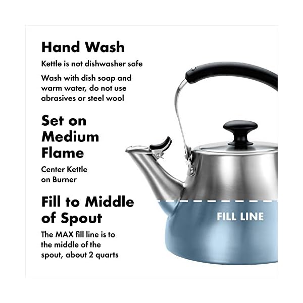 OXO BREW Classic Tea Kettle Brushed Stainless Steel The Home