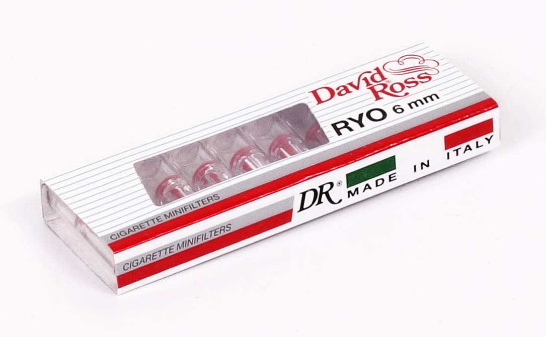 David Ross RYO Mini Filter, 6mm Diameter, Up to 60% Pollution Reduction, 1 Pack(12 filters)