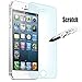 [5 Pack Promotion] iFlash Tempered Glass Screen Protector For Apple iPhone 5 / 5S / 5C / SE - Transparent Crystal Clear / 2.5D Rounded Edges / 9H Hardness / Scratch Proof (NOT for iPhone SE 2nd Generation 2020)