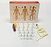 AMK Chinese Cupping Therapy Set with Pumping Handle and Gua Sha Massage Board, Set of 24