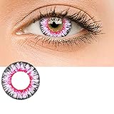 Women Multi-Color Contact Lenses Cosplay Eyes Cute Colored Charm and Attractive Cosmetic Makeup Eye Shadow (pink)
