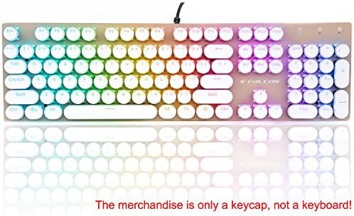 Round Retro Style Key Cap Double Shot Injection 104 keys Backlit Keycap For Mechanical Gaming keyboards