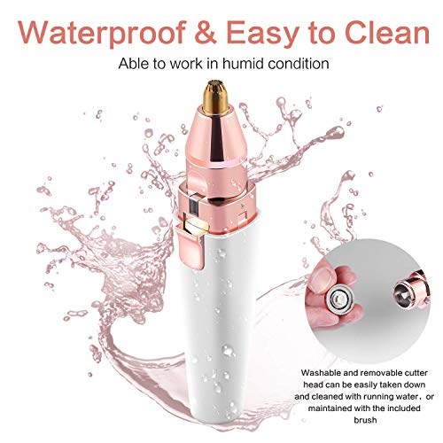 Facial Hair Remover Eyebrow Trimmer for Women, WanderLand 2 in 1 USB Rechargable Painless Hair Trimmer Epilators Electric Shaver