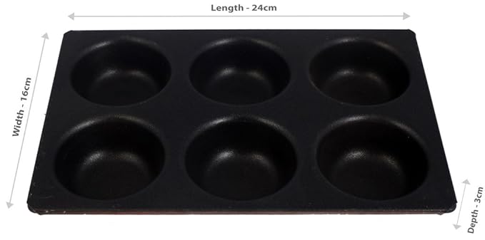 Rolex Non Stick Coated Muffin Tray Z51 6 Cavity