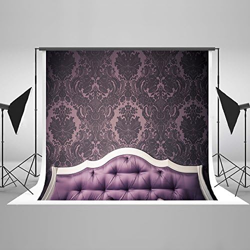 7x5ft Photography Backdrop 3D Purpel Floral Wall Sofa Professional Photo Studio Backdrop Wedding Newborn Digital Background HWY00010