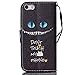 Urberry Iphone SE Wallet Case, Blue Cat Eyes Case for Iphone SE/5/5S, Shock-proof Case with a Free Screen Protector