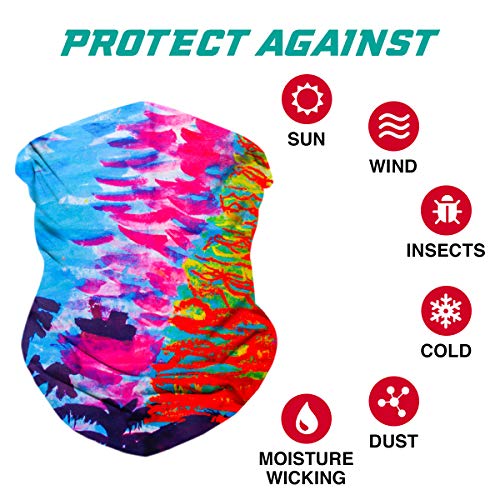 image for SoJourner Bags Sojourner 9PCS Seamless Bandanas Face Mask Headband Sca