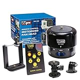 Vidpro MH-300 360-Degree Time-Lapse Photography Motorized Pan Head with Remote Control, Mini Tilt Head, Smartphone Holder & Adapter for GoPro Cameras