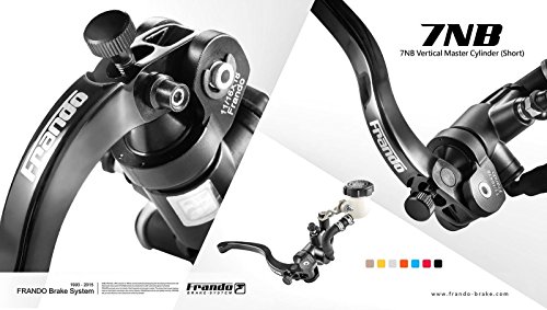 Frando 7NB Motorcycle Hydraulic Clutch Master Cylinder (Red), Piston Dimension: 17mm, 30 Sections Adjustable CNC Lever, Fluid Reservoir Kit