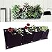 Vertical Garden Planter, Kisstaker 4 Pockets Wall Haning Felt Planter Bags Wall Mount Planter Indoor Outdoor Planter Growing Bag