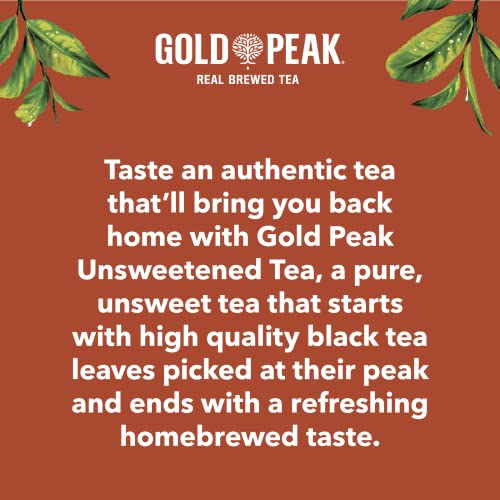 GOLD PEAK TEA, UNSWEET TEA, 16.9 FL OZ, 6 PACK