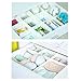 Grid Drawer Divider 8pcs Adjustable DIY Plastic Closet Separator Household Organizer Thickening Spacer Sub-grid Shelves Tidy Closet Stationary Makeup Socks Underwear Scarves Organizer (White)
