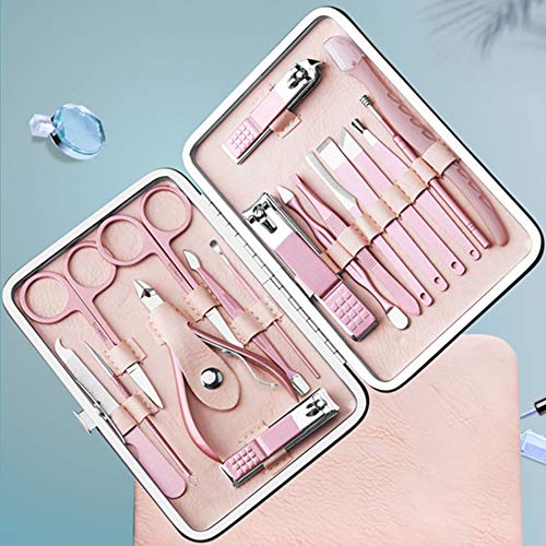 Manicure Set By Aoyuele Nail Clippers Set 18 in 1 Grooming Kit Stainless Steel Professional Pedicure Set,Nail Scissors… - Image 2