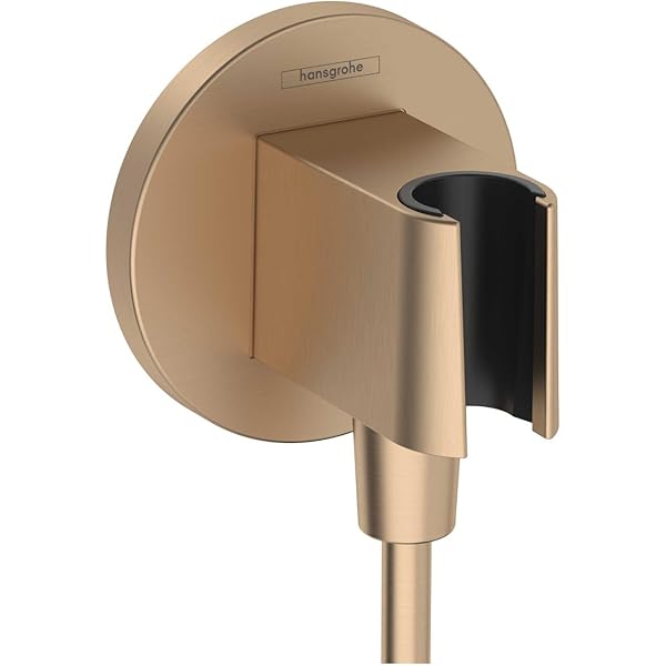 hansgrohe FixFit S Wall outlet with shower holder, brushed bronze  