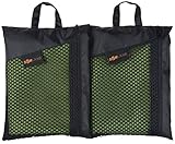 sunland Microfiber Sweat Towel Ultra Compact Absorbent Fast Drying Travel Towels (Dark Kelp Green,2 Pack 16 inch X 32 inch ...