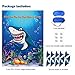 Morinostation Pin The Fin On The Shark Game Birthday Party Favor Games Baby Shark Party Supplies Decorations - 24 Fins