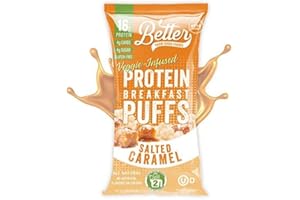 BETTER THAN GOOD SNACKS Better Than Good Sweet Keto, Gluten-Free Salted Caramel Protein Puffs (0.88 Ounce 12-Pack) - Paleo, Low Sugar, Low Calorie, Diabetic Friendly Snacks | 16g Protein & 2 Servings of Fruits & Veggies