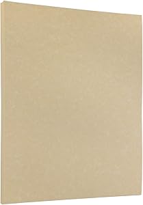 JAM PAPER Parchment 24lb Paper - 8.5 x 11 - Brown Recycled - 100 Sheets/Pack