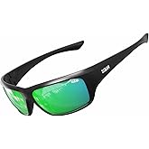 BLBAN Polarized Sports Sunglasses for Men Women, Ideal for Fishing Running Driving Wrap Around Sunglasses, UV400 Protection