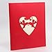 IShareCards Handmade 3D Pop Up Greeting Card Cupids Heart