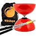 Firetoys Red Big Top - Jumbo Bearing Diabolos Set, Ali Dream Metal Diablo Sticks, Diabolo String & Bag! by Juggle Dream