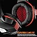 VersionTECH. Stereo Gaming Headset for Xbox One, PS4, PC, Noise Isolating Over Ear Headphones with Mic，LED Light, 50mm Driver， Volume Control for Nintendo Switch(Audio),Laptop, iMac,Computer Games-Redthumb 4
