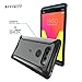 Poetic Affinity-LG-V20-Black Case, Affinity Series Premium Thin/No Bulk/Slim fit/Clear/Dual Material Protective Bumper Case - Black/Clear