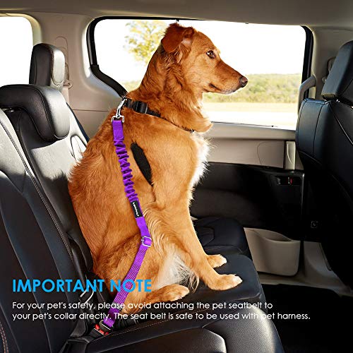 image for URPOWER Upgraded Dog Seat Belt 2 Pack Dog Car Seatbelts Adjustable Pet