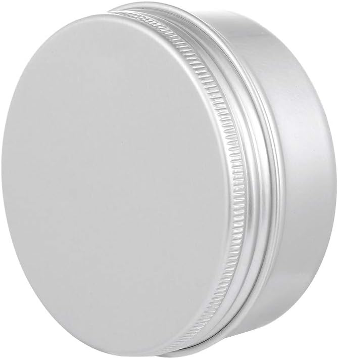 skonhed Aluminum Round Tins Storage Container with Screw Thread Lid, Refillable Tin Jar - Great for Spices, Tea, Oil Wax, Eye Shadow(15ml-1pc)