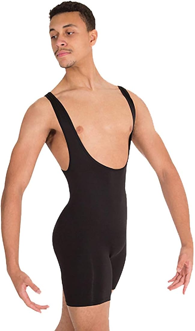 Wrappers Body mens (M207) ShortLeotard Tank CutWay Leotards,Men