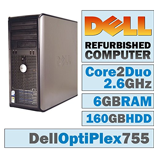 Dell OptiPlex 755 MT/Core 2 Duo E6700 @ 2.67 GHz/6GB DDR2/160GB HDD/DVD-RW/WINDOWS 10 PRO 64 BIT