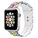 Floraler Sport Band for Apple Watch,Choose Proper Color & Size-38MM S/M,38MM M/L,42MM S/M or 42MM M/L, Soft Silicone Strap Replacement Wristbands for Apple Watch Sport Series 3/2/1
