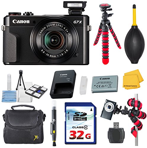 Canon Powershot G7 X Mark Ii Black Video Camera Bundle With Commander 32gb High Speed Memory Card Card Reader Deluxe Case Commander Starter Kit Buy Online In Belize At