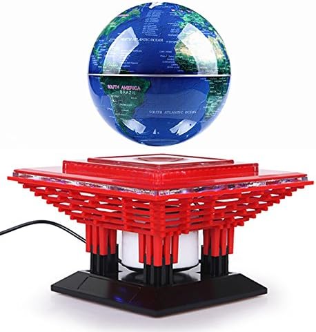LeviTati Maglev Bluetooth Speakers 14.5cm Globe LED Light Magnetic Levitation Floating Globe anti gravity rotation (blue)