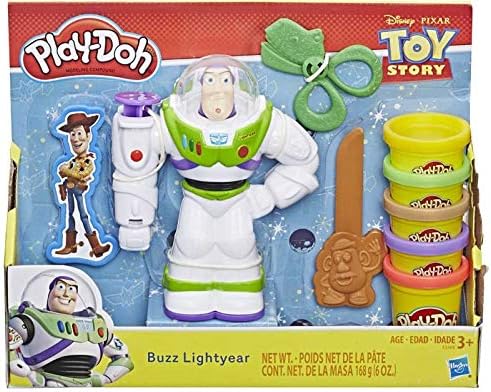 Holland Plastics Buzz Lightyear, Includes 5 x Tubs, Buzz Figure and Assorted Tools - World Famous Play Doh! What Will You Create? …