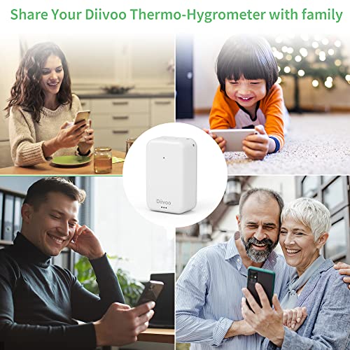 WiFi Temperature Sensor 3 Pack, Diivoo Remote Thermometer Compatible