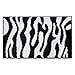 InterDesign Zebra 34-Inch by 21-Inch Rug, Black/White
